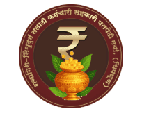 Logo of a web app for financial services featuring a rupee symbol and traditional design elements.