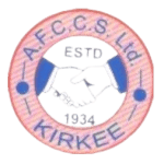 Logo of A.F.C.S. Kirkee featuring handshake emblem and establishment year 1934.