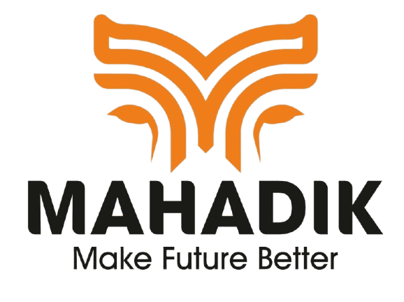 Mahadik web app logo featuring a stylized butterfly design for digital solutions.