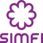 Web app interface showcasing the Simfi platform's user dashboard and features.